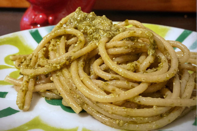 Spaghetti al Pesto Perciasacchi