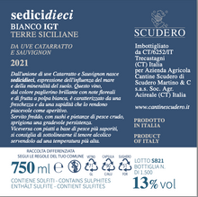 Carica l&#39;immagine nel visualizzatore di Gallery, Vino bianco Catarratto/Sauvignon IGT Terre siciliane -  SediciDieci
