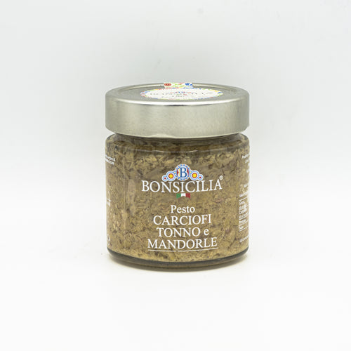 pesto carciofi mandorle tonno acireale etna sicilia